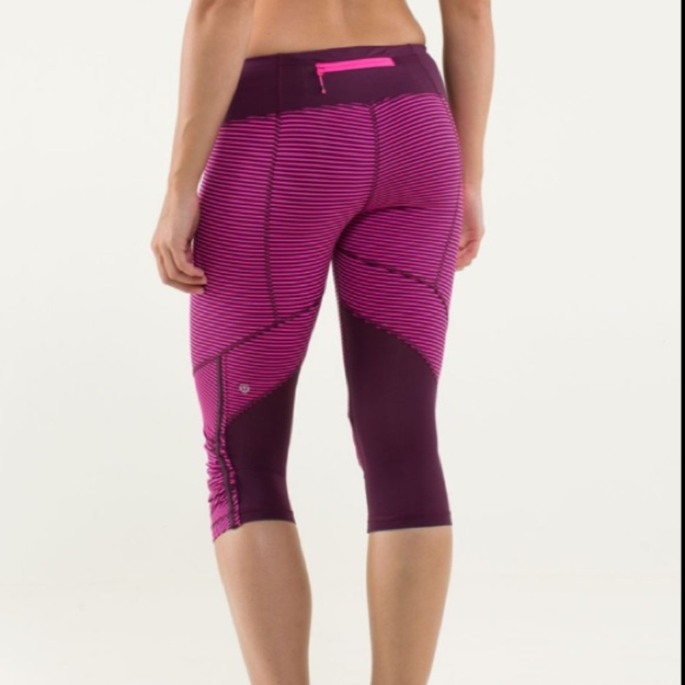 lululemon “run for your life” crop legging